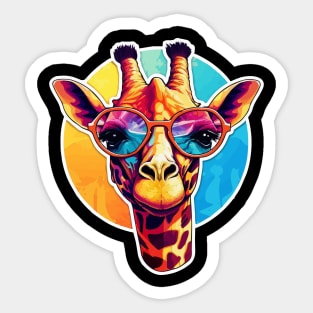 Giraffe Wearing Sunglasses Sticker